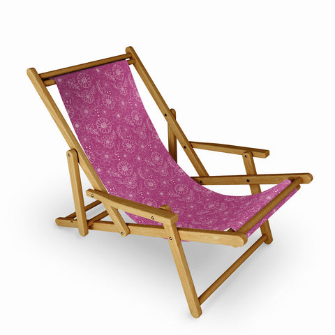 Avenie Lineart Garden Violet Sling Chair