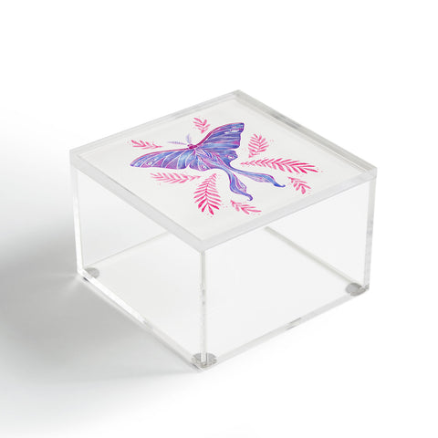 Avenie Luna Moth Blue Violet Acrylic Box