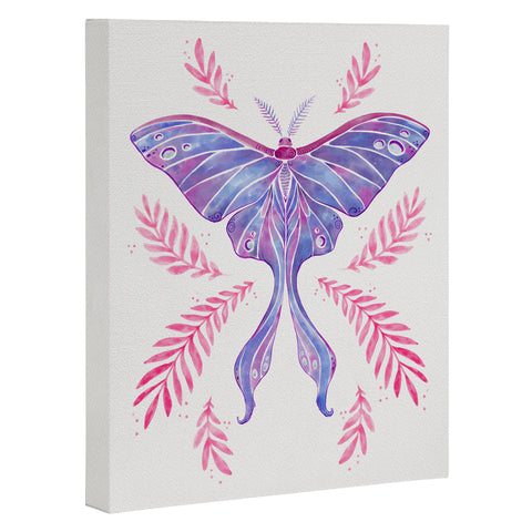 Avenie Luna Moth Blue Violet Art Canvas