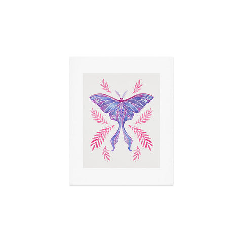 Avenie Luna Moth Blue Violet Art Print