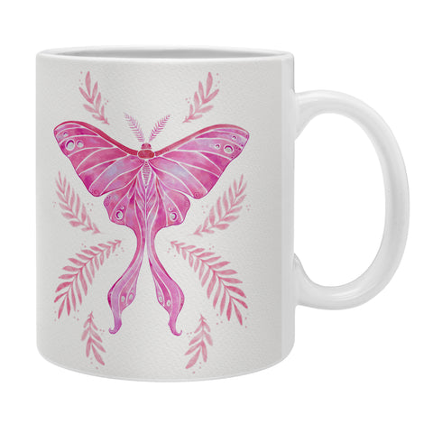 Avenie Luna Moth Bright Pink Coffee Mug