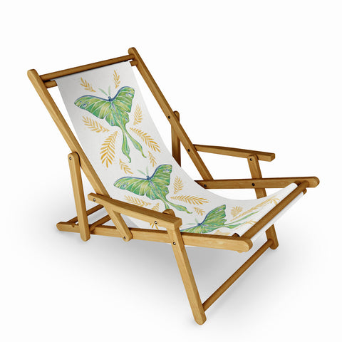 Avenie Luna Moth Classic Green Sling Chair