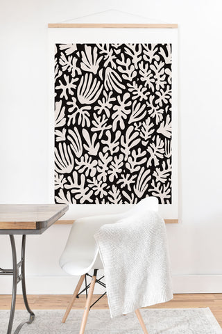 Avenie Matisse Inspired Shapes Black I Art Print And Hanger