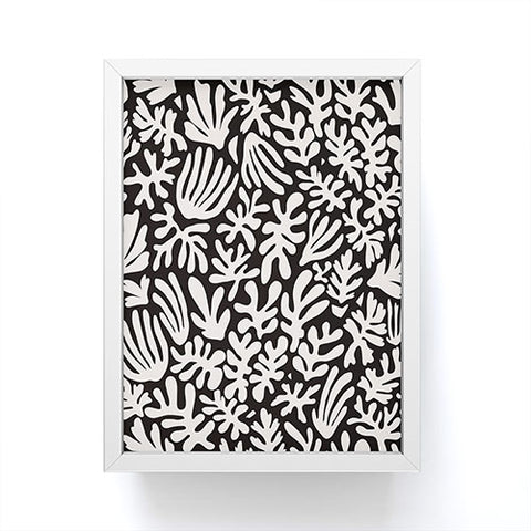 Avenie Matisse Inspired Shapes Black I Framed Mini Art Print
