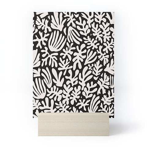 Avenie Matisse Inspired Shapes Black I Mini Art Print