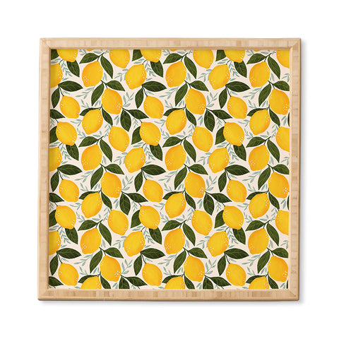 Avenie Mediterranean Summer Lemons I Framed Wall Art