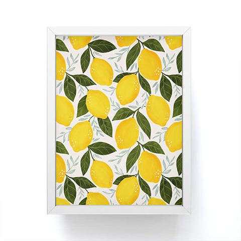 Avenie Mediterranean Summer Lemons I Framed Mini Art Print