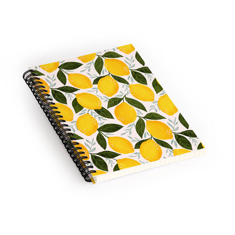 Avenie Mediterranean Summer Lemons I Spiral Notebook