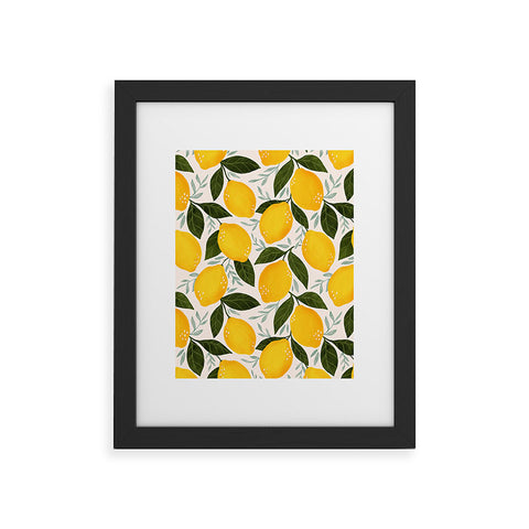 Avenie Mediterranean Summer Lemons I Framed Art Print