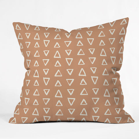 Avenie Modern Boho Triangles Outdoor Throw Pillow