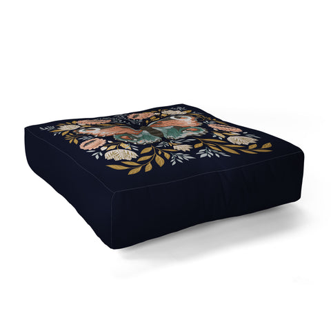 Avenie Morris Inspired Butterfly II Floor Pillow Square