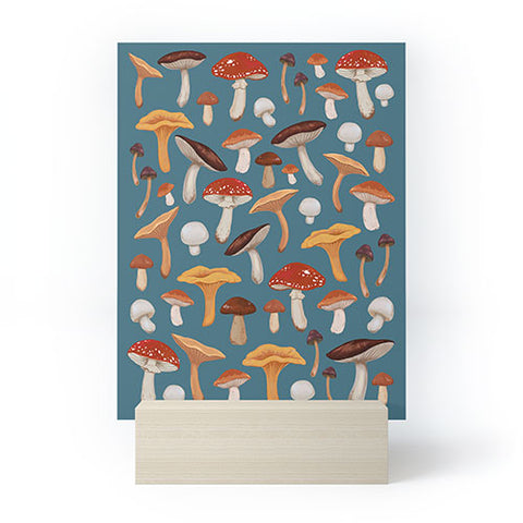 Avenie Mushroom In Teal Mini Art Print