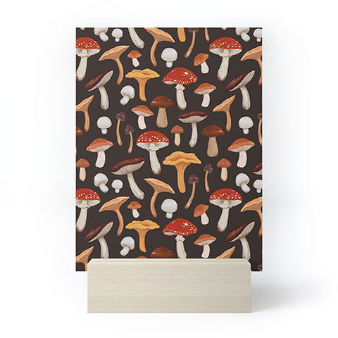 Avenie Mushroom Medley Pattern Mini Art Print