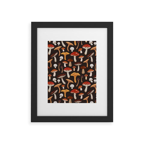 Avenie Mushroom Medley Pattern Framed Art Print