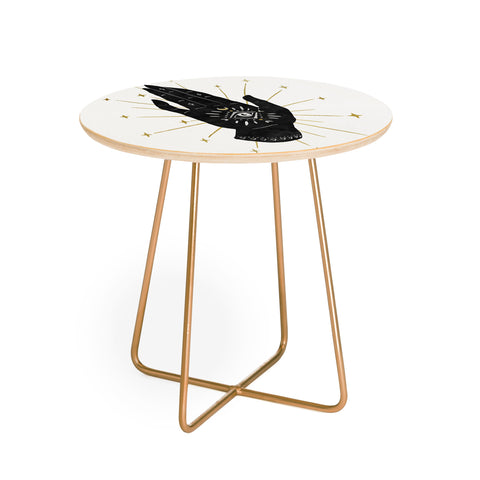 Avenie Mystic Hand with Eye Round Side Table