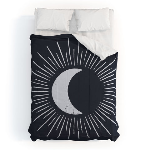Avenie Nightglow Moon Navy Comforter