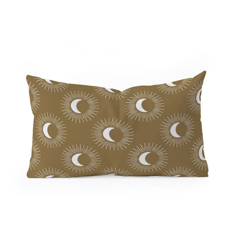 Avenie Nightglow Olive Green Oblong Throw Pillow
