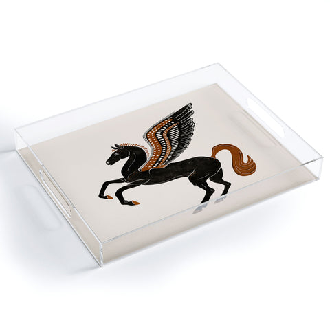 Avenie Pegasus In Greek Art Acrylic Tray