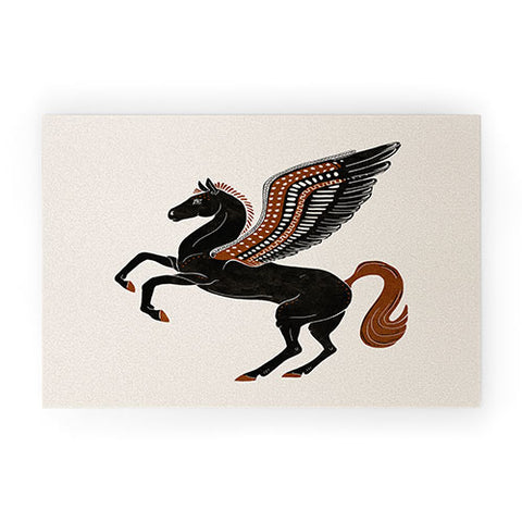 Avenie Pegasus In Greek Art Welcome Mat