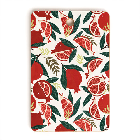Avenie Pomegranates Pattern Cutting Board Rectangle