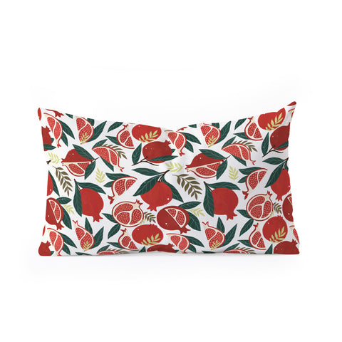 Avenie Pomegranates Pattern Oblong Throw Pillow