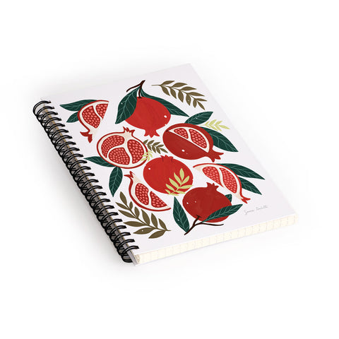Avenie Pomegranates Pattern Spiral Notebook