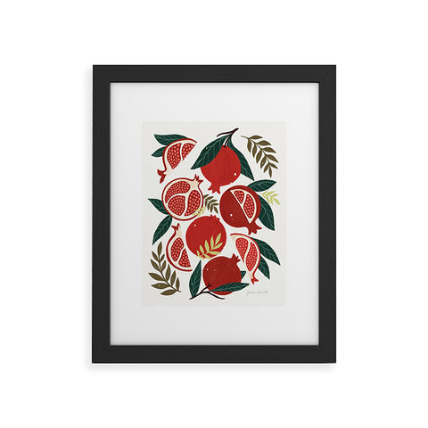 Avenie Pomegranates Pattern Framed Art Print