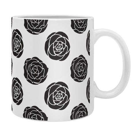 Avenie Roses Black and White Coffee Mug