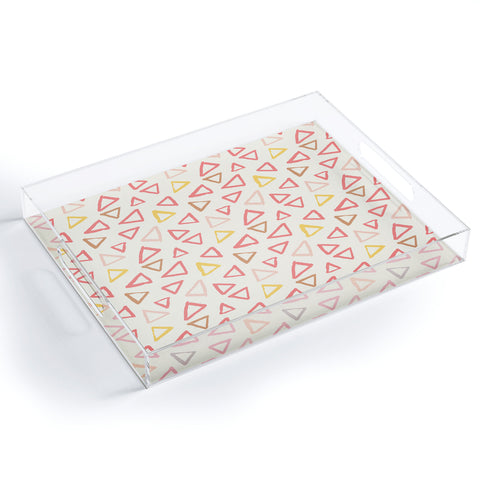 Avenie Scattered Triangles Acrylic Tray