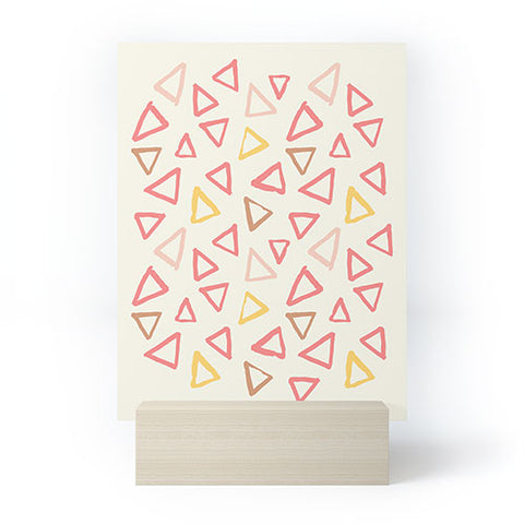 Avenie Scattered Triangles Mini Art Print
