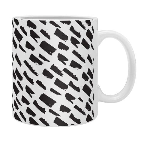 Avenie Small Brush Strokes Black Coffee Mug