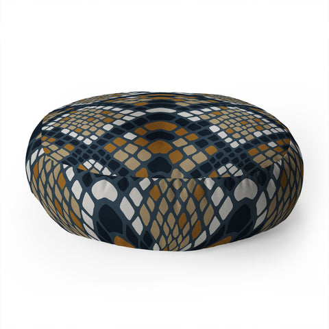 Avenie Snake Skin Python Floor Pillow Round