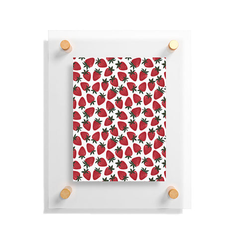 Avenie Spring Garden Strawberries Floating Acrylic Print