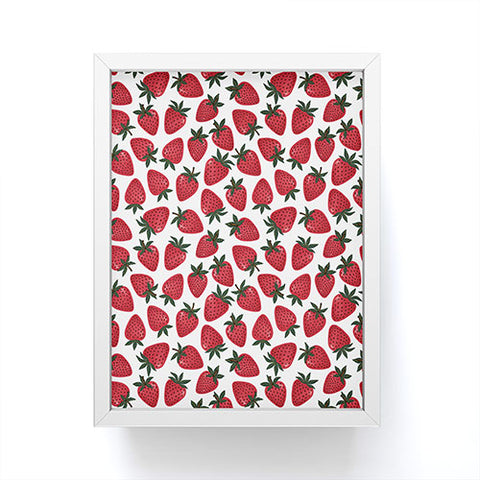Avenie Spring Garden Strawberries Framed Mini Art Print