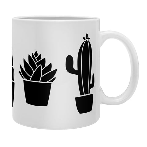 Avenie Succulents Black and White Coffee Mug