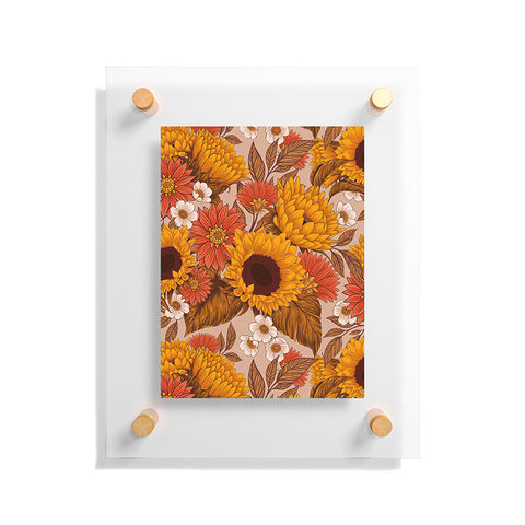 Avenie Sunflower Meadow Neutral Floating Acrylic Print