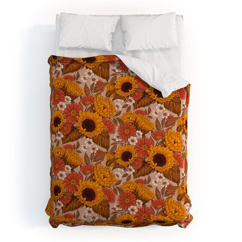 Avenie Sunflower Meadow Neutral Comforter