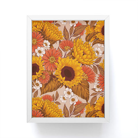 Avenie Sunflower Meadow Neutral Framed Mini Art Print