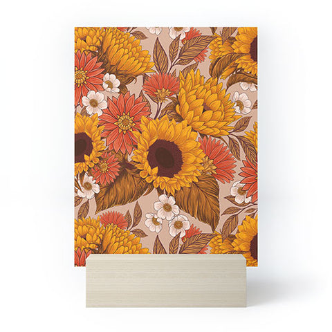 Avenie Sunflower Meadow Neutral Mini Art Print