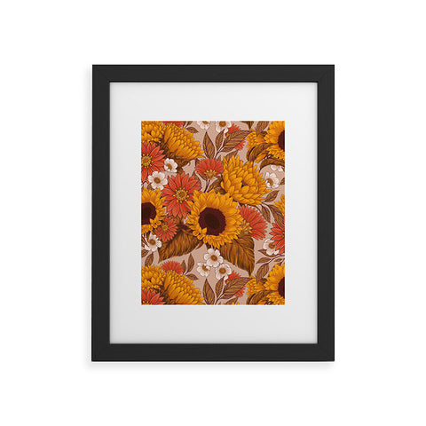 Avenie Sunflower Meadow Neutral Framed Art Print