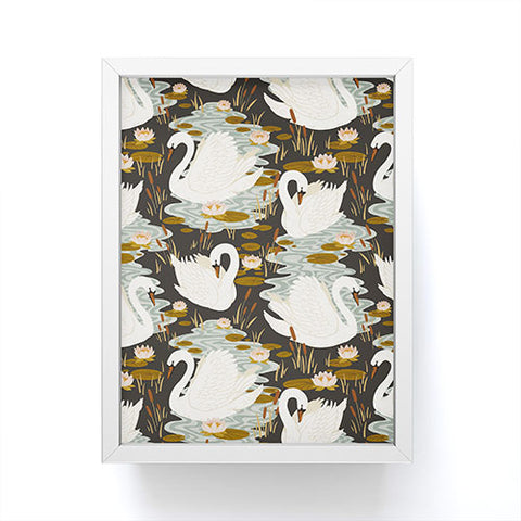 Avenie Swan Dance Pattern Framed Mini Art Print
