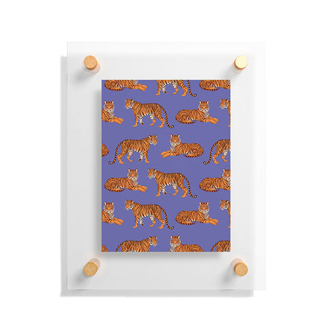 Avenie Tigers in Periwinkle Floating Acrylic Print