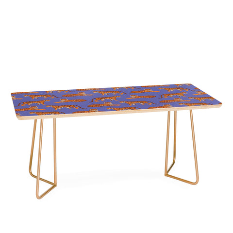 Avenie Tigers in Periwinkle Coffee Table
