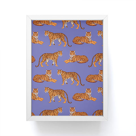 Avenie Tigers in Periwinkle Framed Mini Art Print