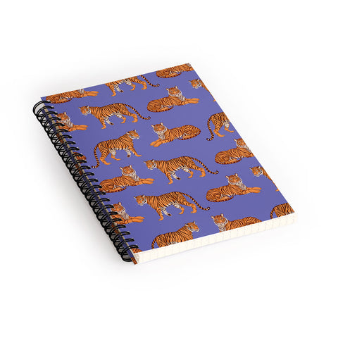 Avenie Tigers in Periwinkle Spiral Notebook
