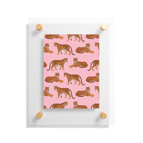 Avenie Tigers in Pink Floating Acrylic Print