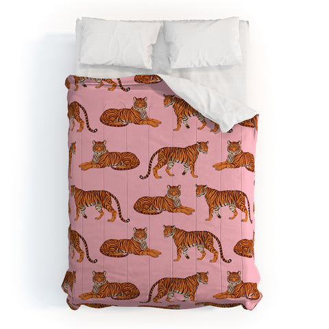 Avenie Tigers in Pink Comforter