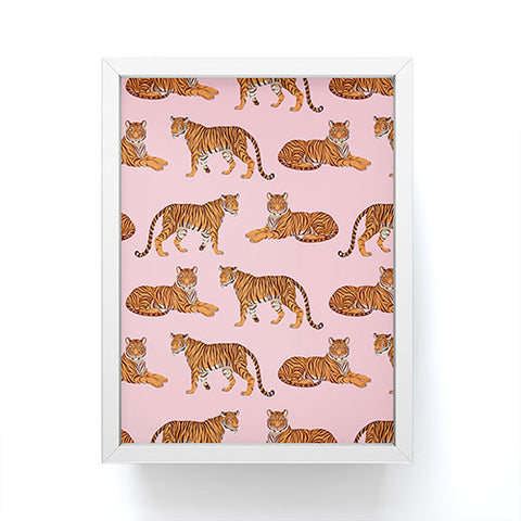 Avenie Tigers in Pink Framed Mini Art Print