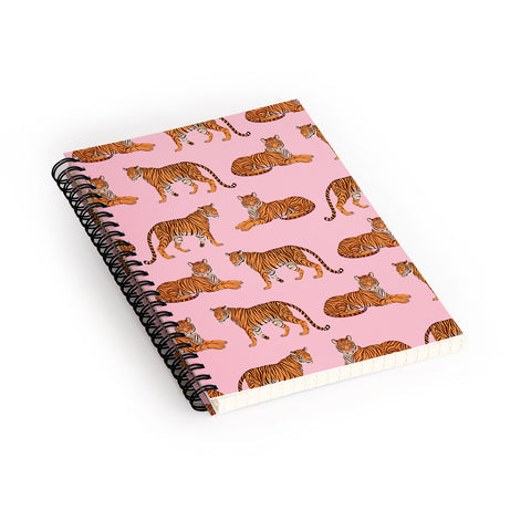 Avenie Tigers in Pink Spiral Notebook
