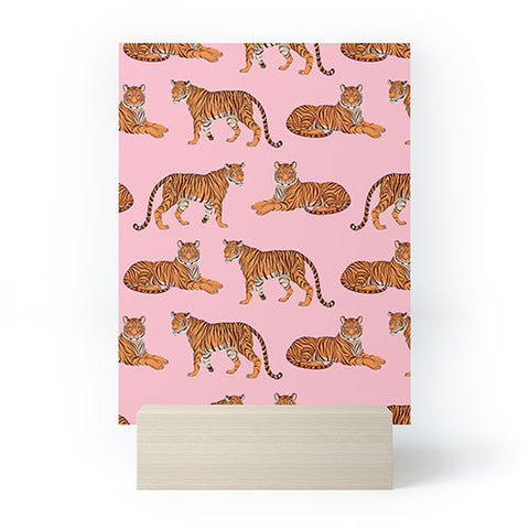 Avenie Tigers in Pink Mini Art Print